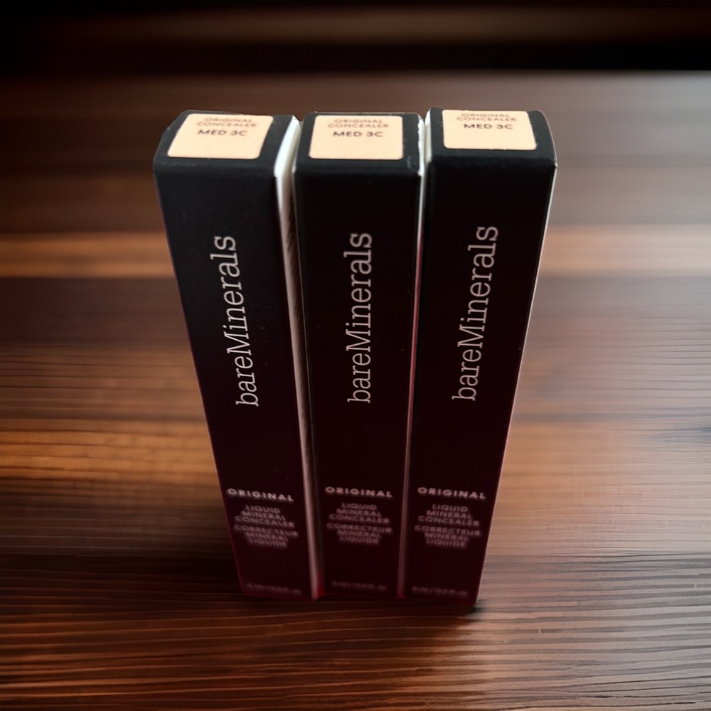 Bareminerals Original Liquid Mineral Concealer - Medium 3C - 0.2 oz LOT OF THREE